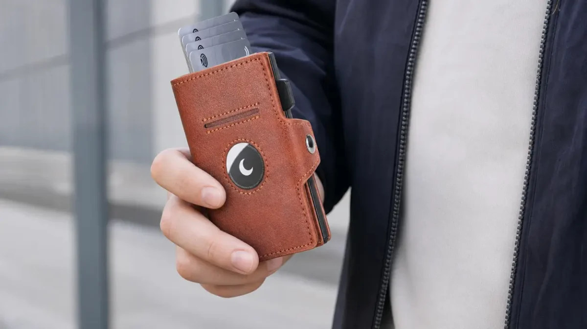 Cartera BAIGIO para AirTag con monedero y tarjetero RFID para hombre