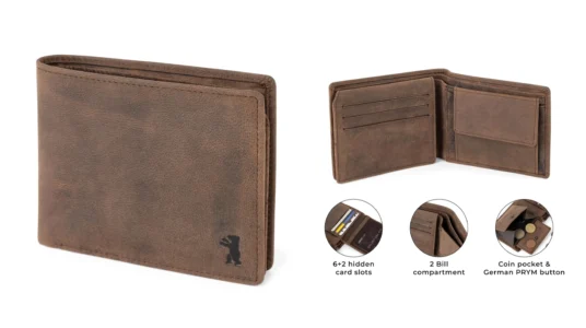 cartera de piel Berliner Peter con protección RFID para hombre