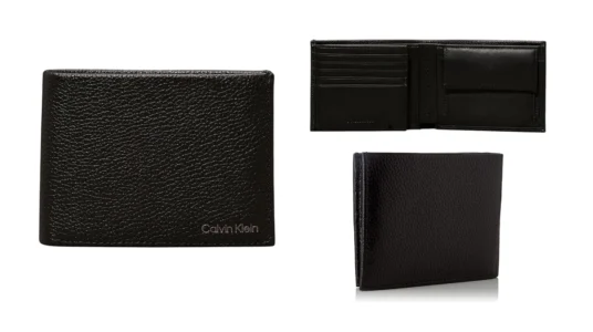 cartera de piel Calvin Klein Warmth Trifold para hombre