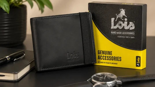Cartera de piel Lois para hombre con monedero y RFID