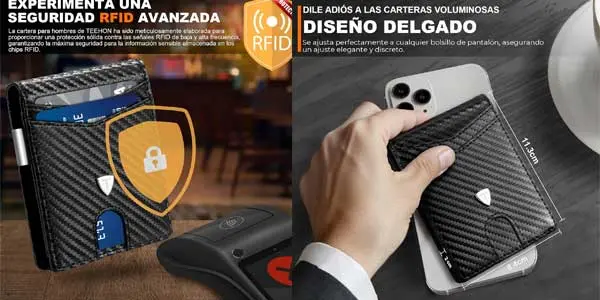 Cartera slim Teehon oferta