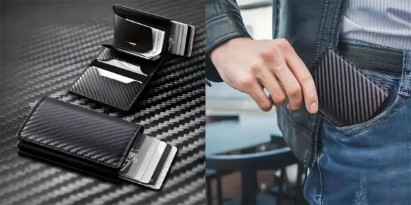 Cartera tarjetero con protección RFID para hombre