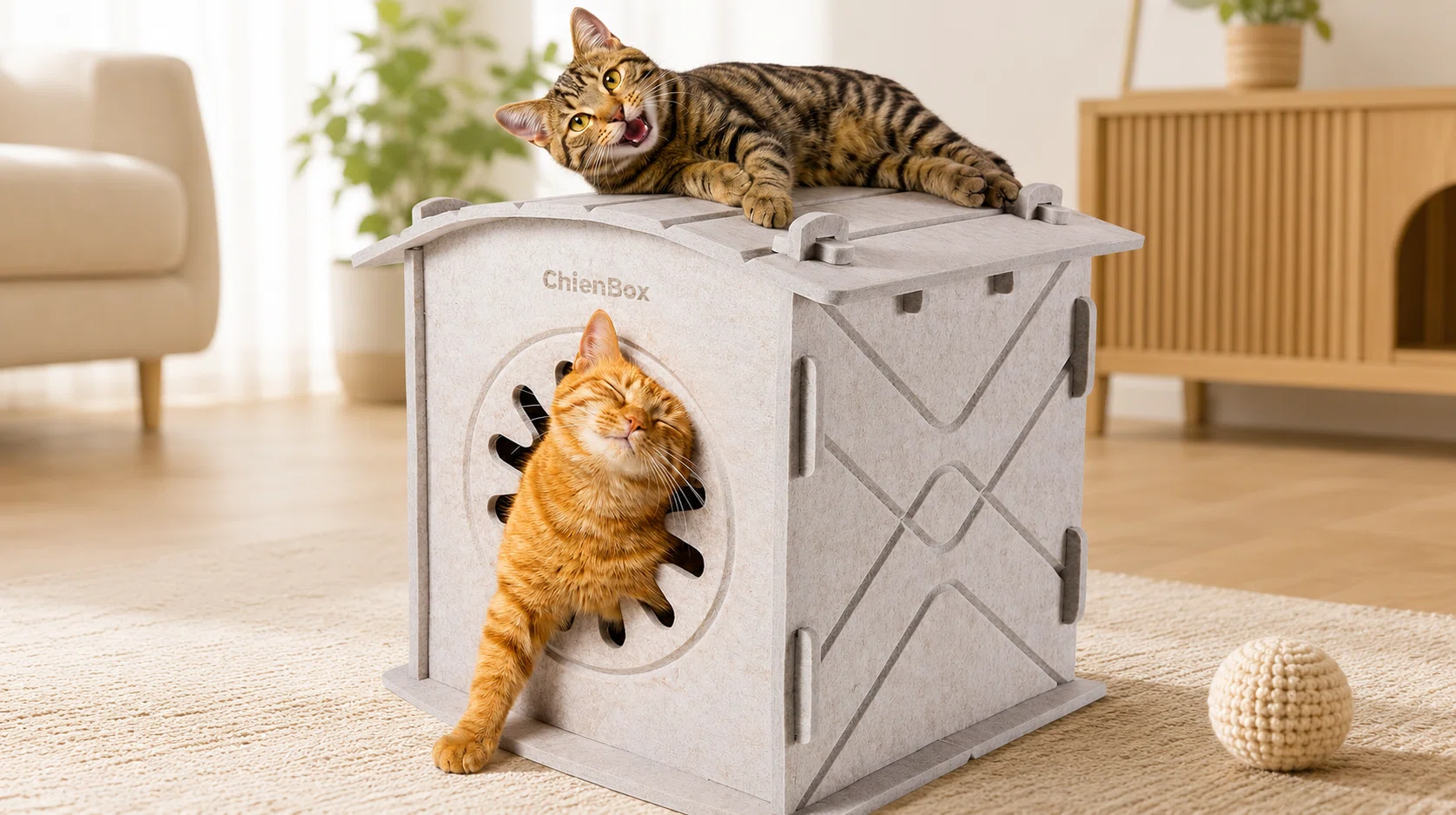 Casa para gatos de fieltro ChienBox