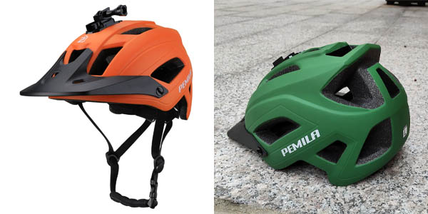 Casco de bicicleta PEMILA para adulto con soporte para cámara deportiva