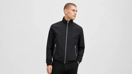 Cazadora bomber JACK & JONES para hombre con cuello levantado