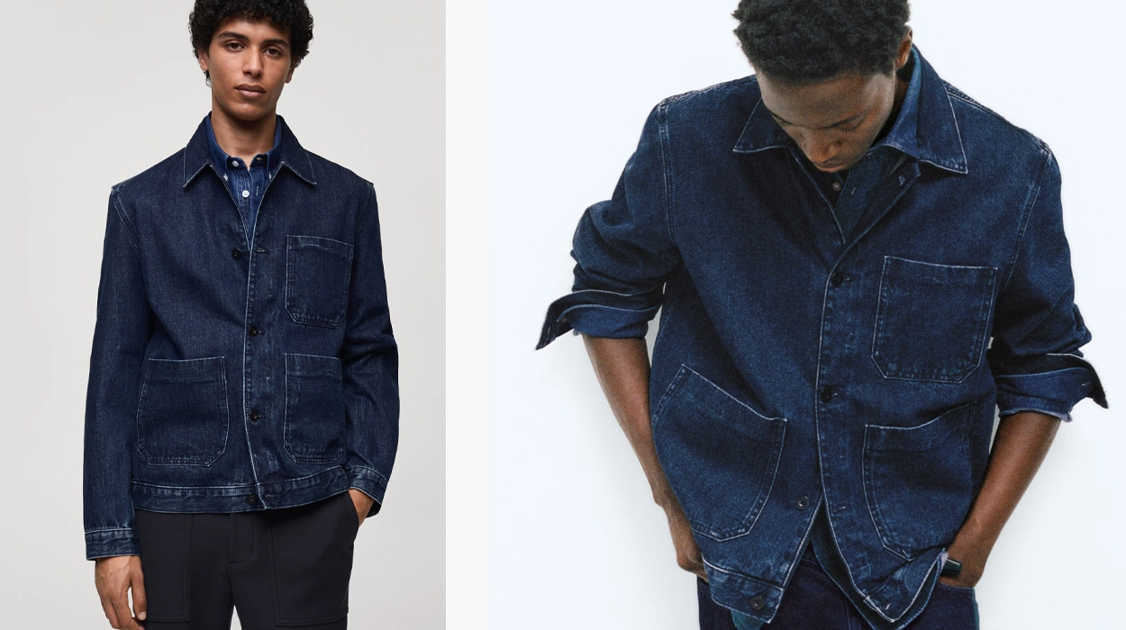 cazadora vaquera Mango Outlet para hombre