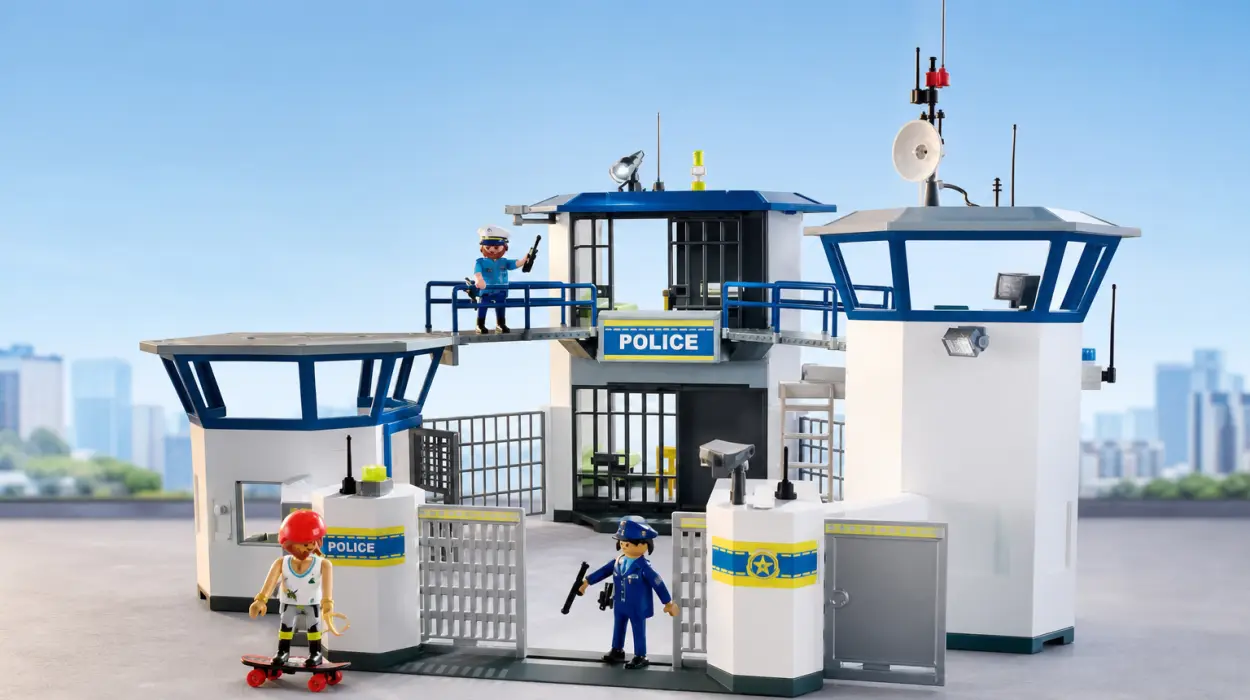 Central de policía PLAYMOBIL Action Heroes 71873 con figuras y accesorios