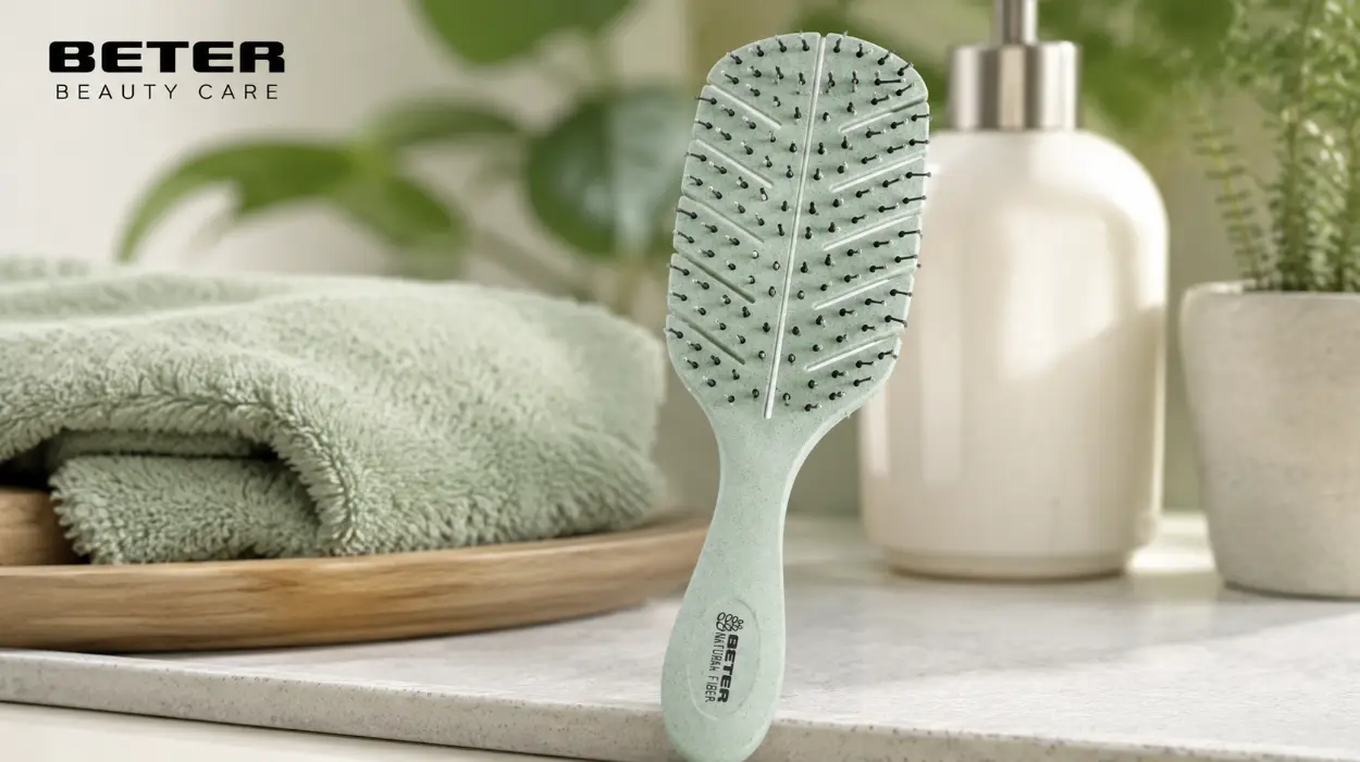 Cepillo esqueleto antitirones Beter Natural Fiber, desenreda sin daño todo tipo de cabellos