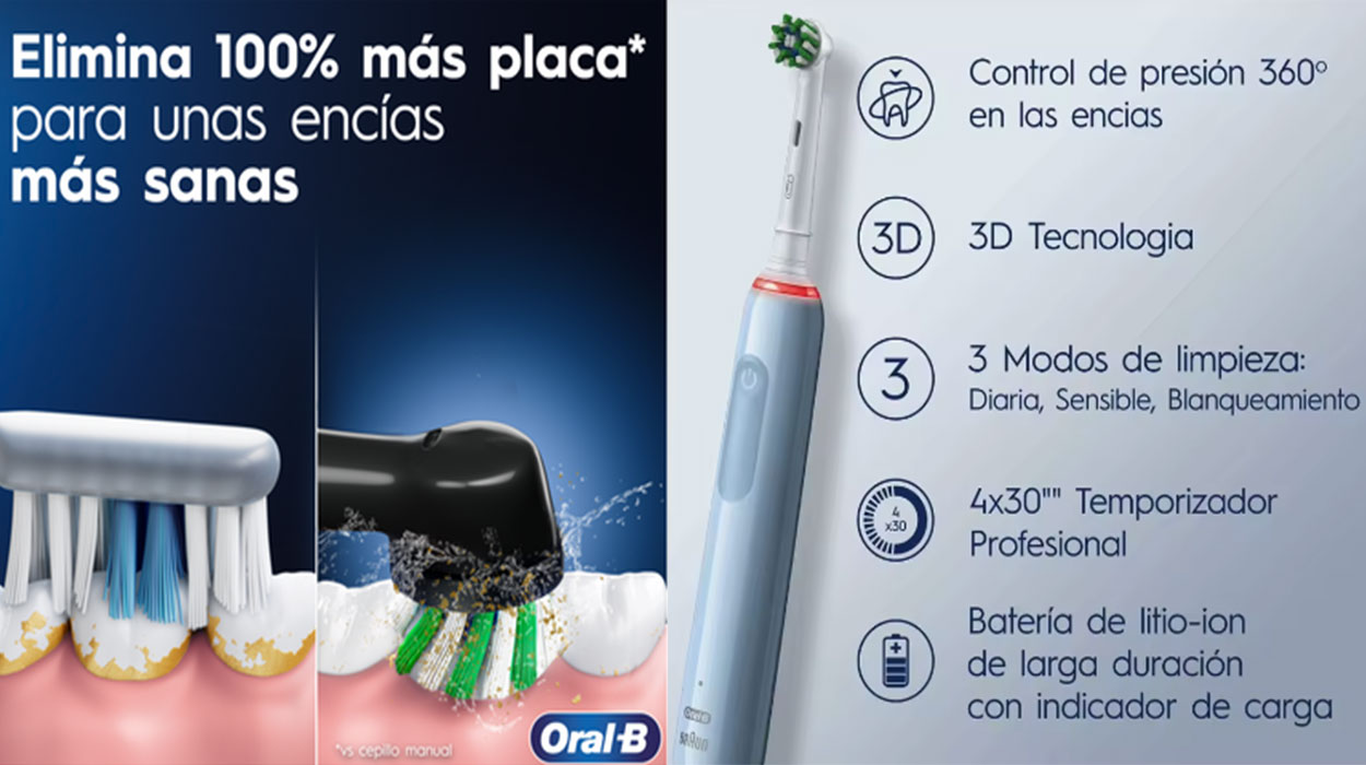 Cepillo de dientes eléctrico Oral-B Pro 3 con 2 cabezales barato