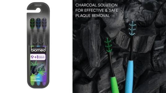 cepillos de dientes de carbón negro Biomed