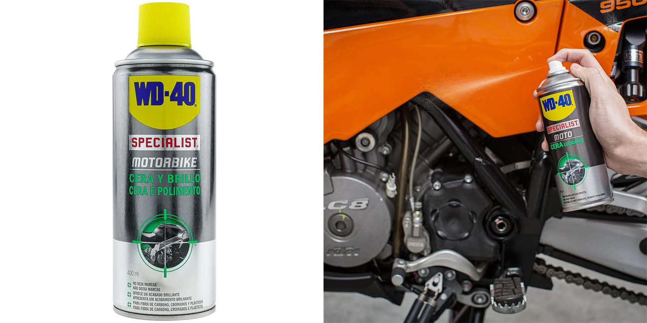 Spray cera y brillo WD-40 Specialist Motorbike