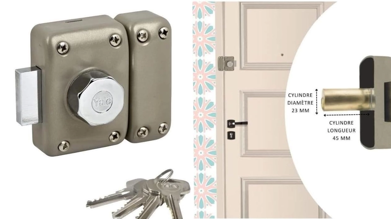 cerradura de puerta Yale YV25bt-45 sc