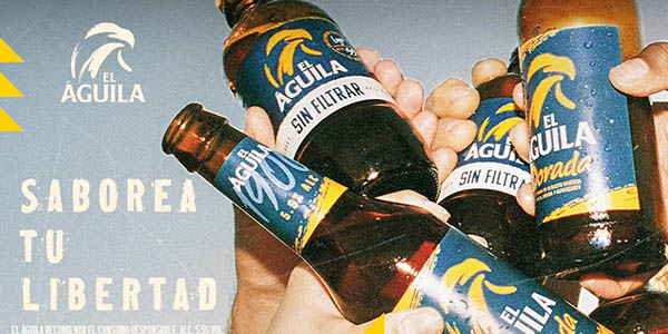 cerveza El Águila dorada botellín pack oferta