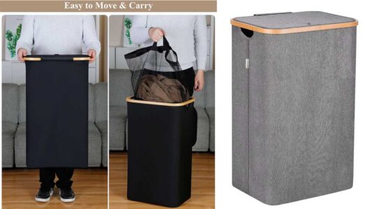 Cesto ropa sucia bambú barato