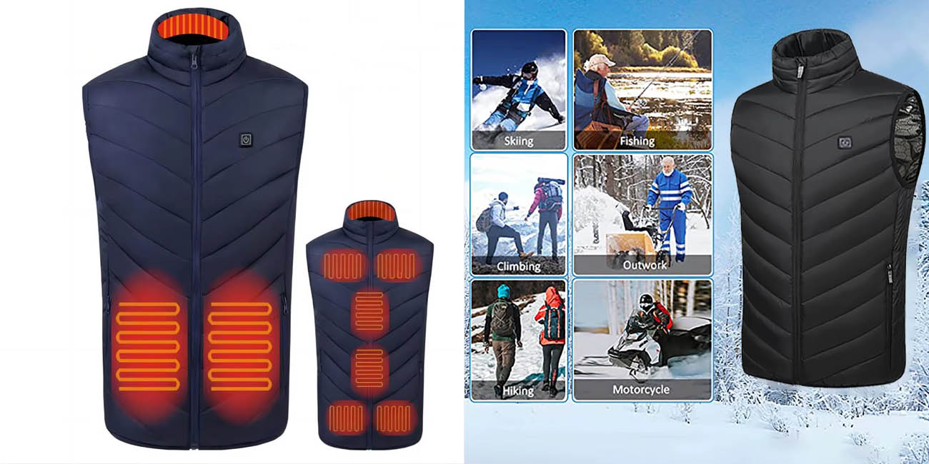 Chaleco calefactable de 9 zonas