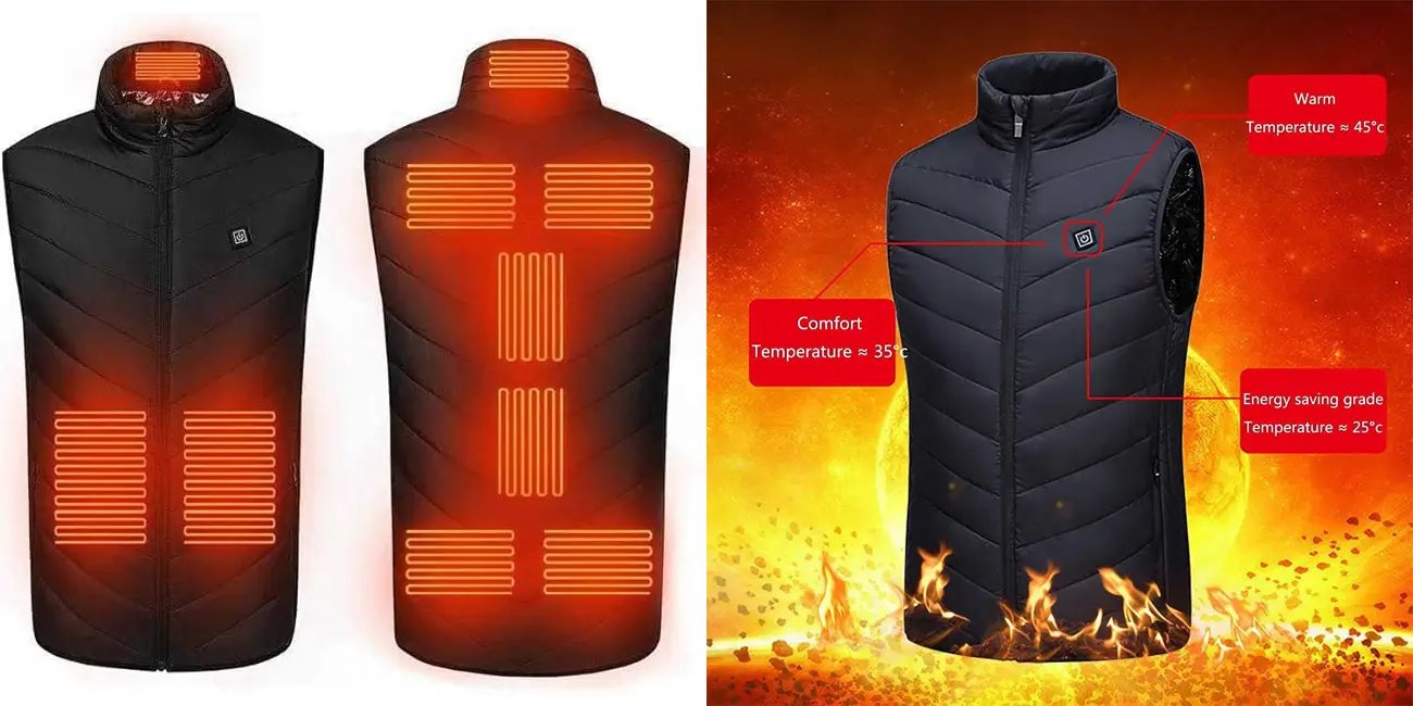 Chaleco calefactable de 9 zonas