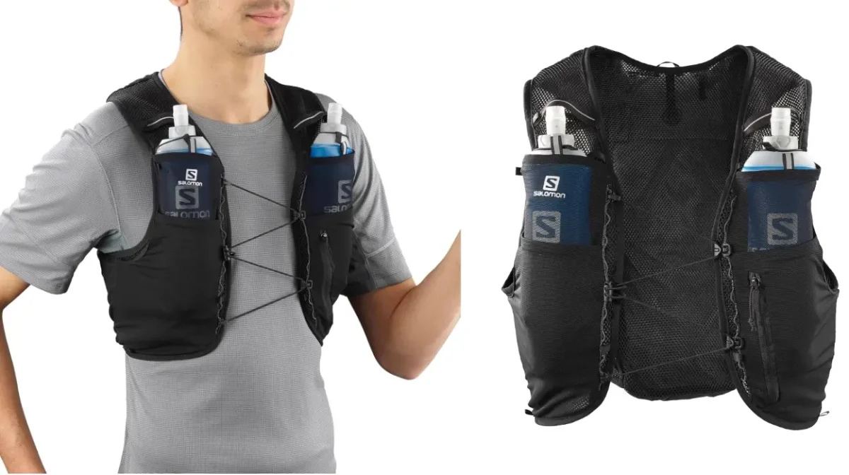 Chaleco de hidratación Salomon ADV Hydra 4 unisex con 2 botellas blandas