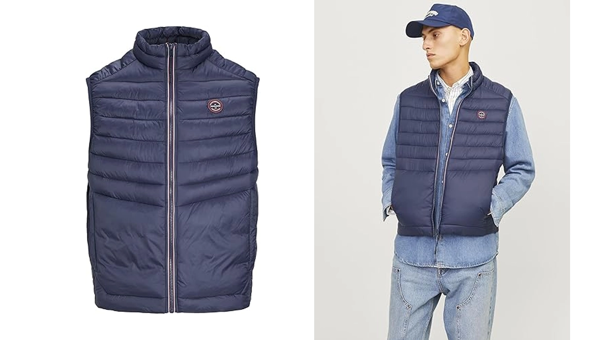 chaleco jack & jones puffer gilet para hombre