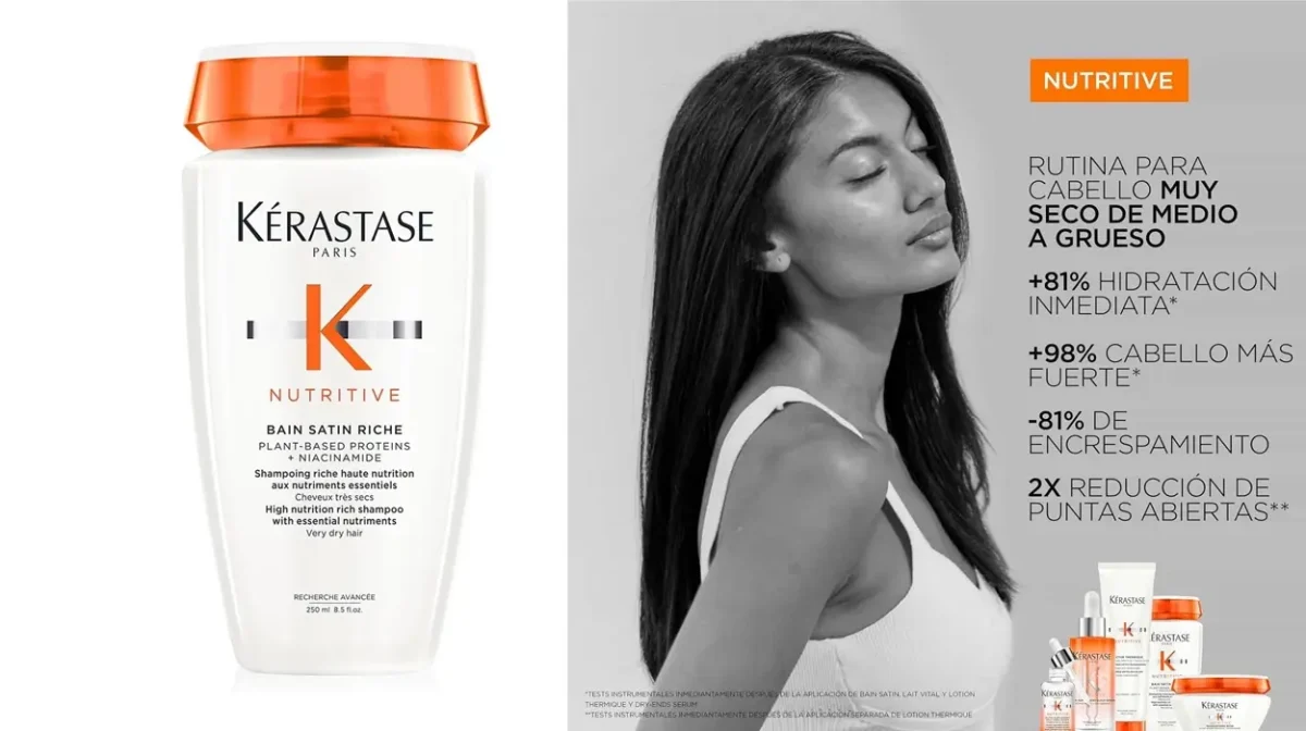 Champú hidratante Kérastase Nutritive de 250 ml para cabello muy seco