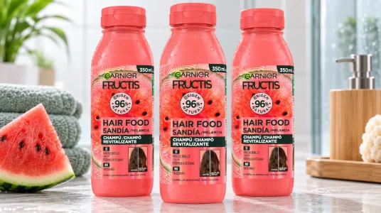 Champú Garnier Fructis Hair Food de Sandía Revitalizante para cabello seco o apagado, 350 ml