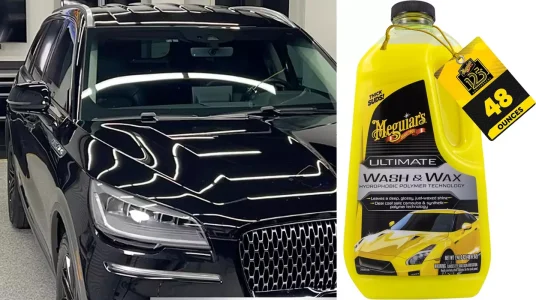 Elimina suciedad y da brillo en un solo paso. Champú Meguiar's con cera para coches relucientes