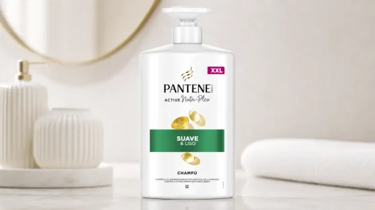 Champú Pantene Pro-V Suave y Liso de 1 l para pelo encrespado