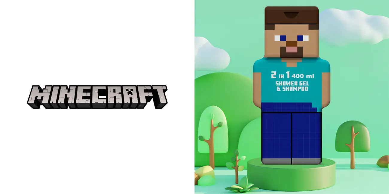Gel de ducha y champú Minecraft 2D