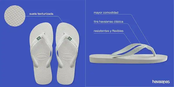 chanclas Havaianas Top Brasil blancas oferta