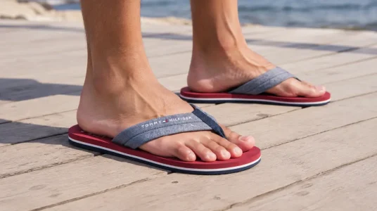 Chanclas para hombre Tommy Hilfiger Chambray Beach Sandal Fm0fm05751