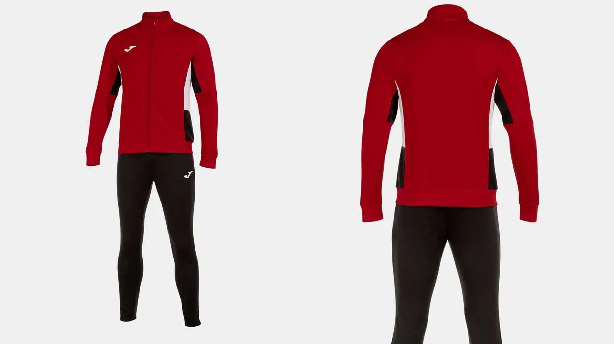 Chándal Joma Danubio II rojo y negro barato