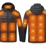 Chaqueta calefactable de 21 zonas con puerto USB
