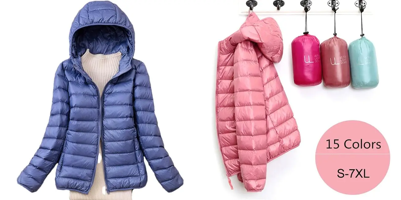 Chaqueta plegable acolchada para mujer