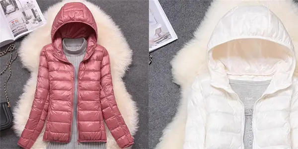 Chaqueta plegable acolchada para mujer