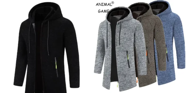 Chaqueta polar Animal Game con cremallera y capucha