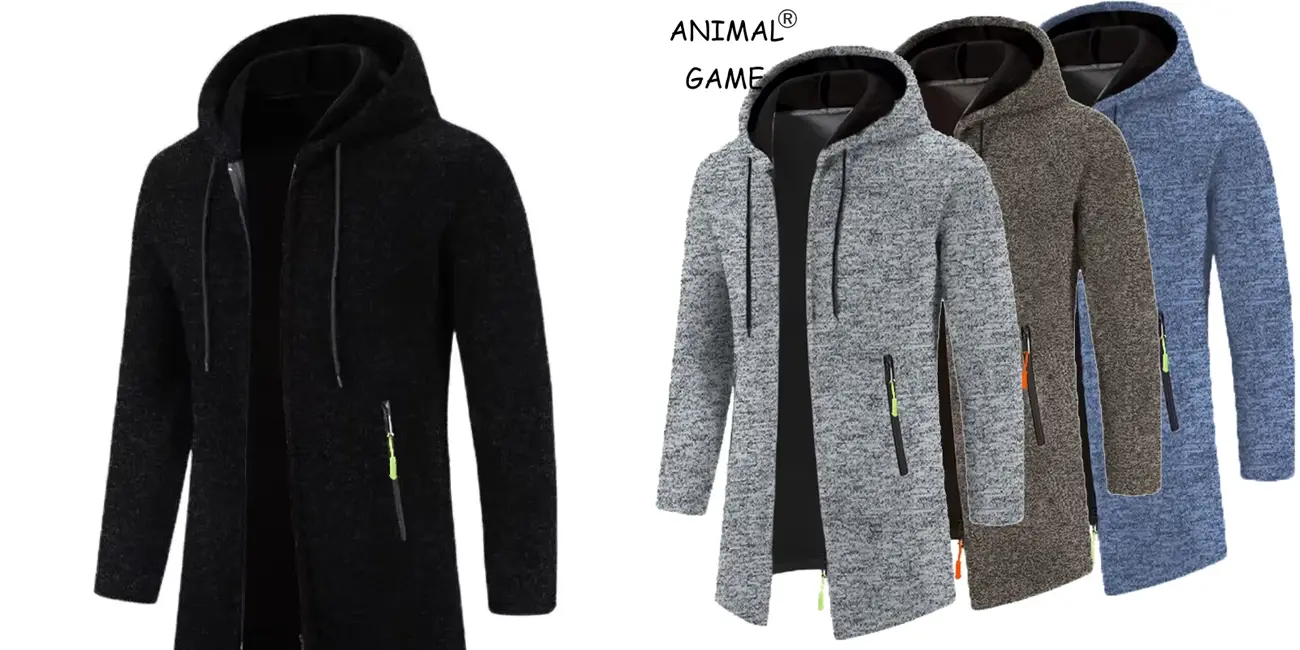 Chaqueta polar Animal Game con cremallera y capucha