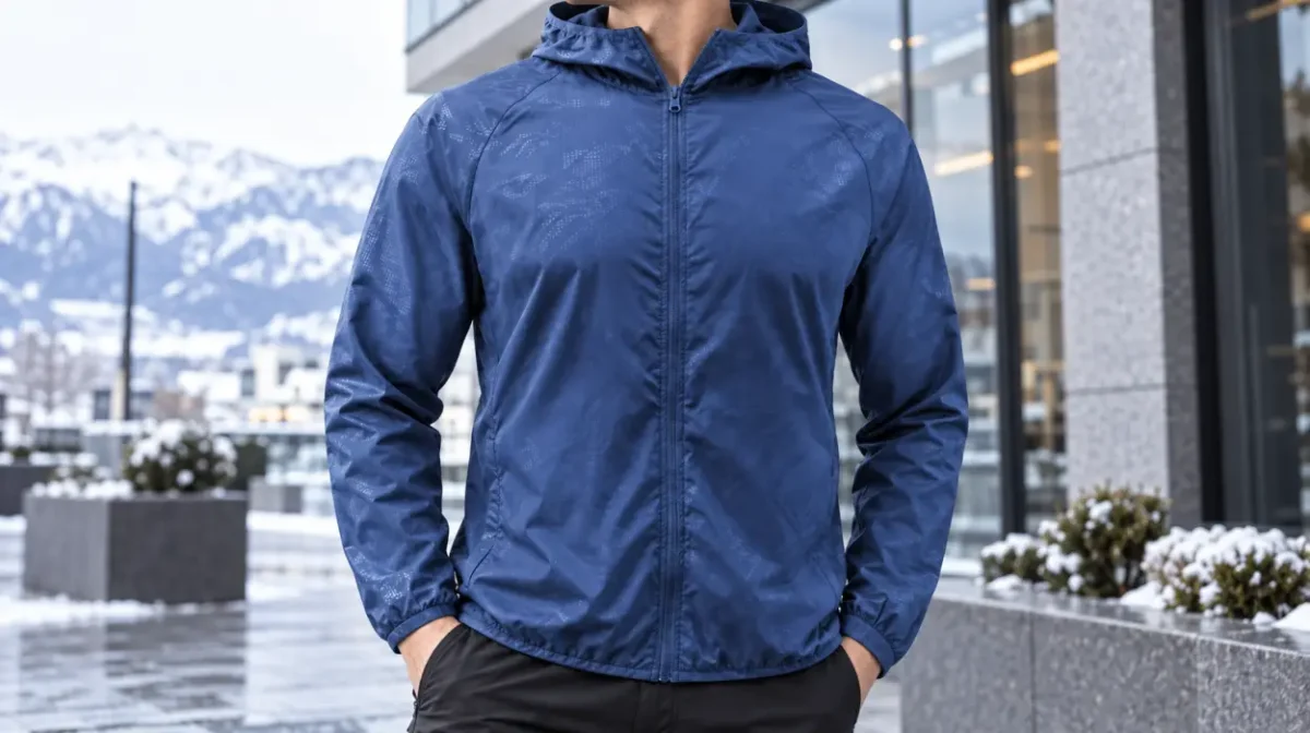 Chaqueta impermeable Auyao para hombre, ligera, plegable y con capucha