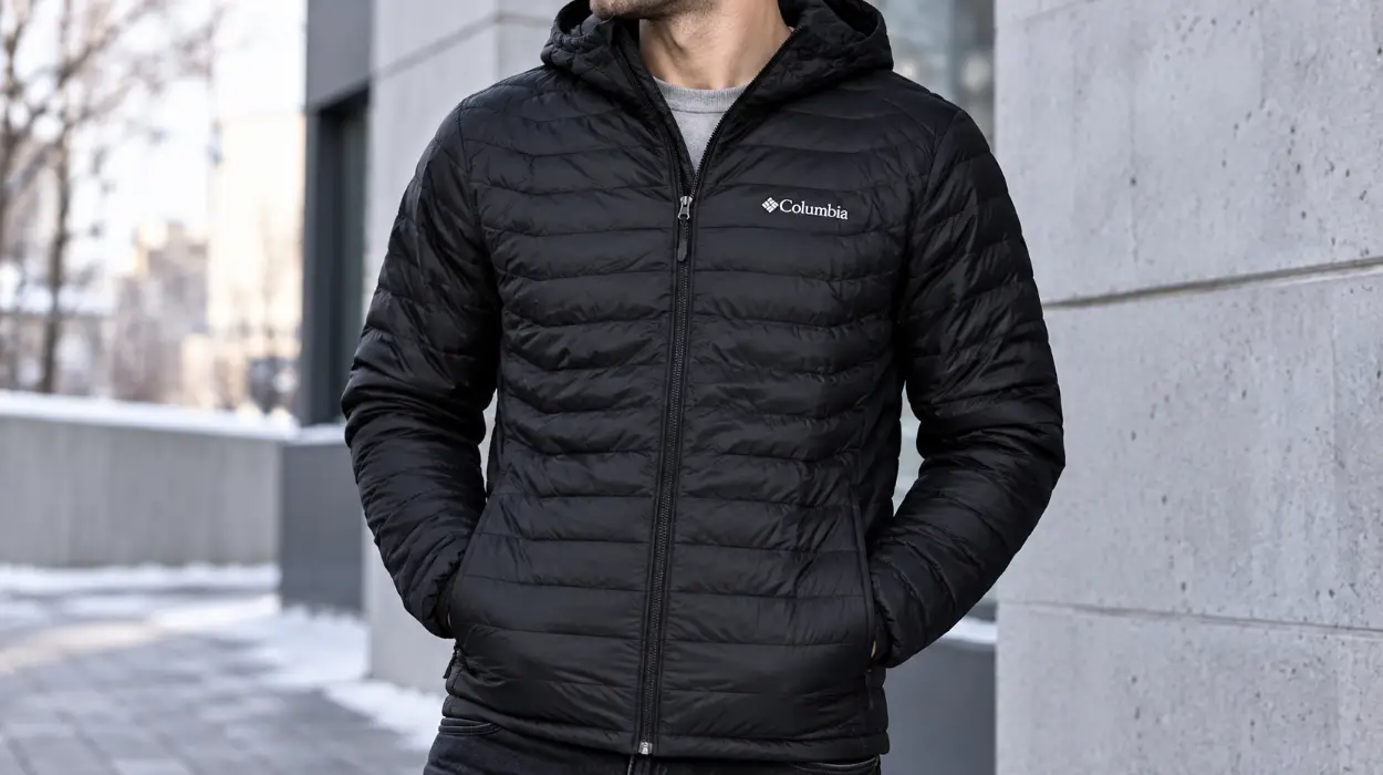 Chaqueta híbrida Columbia Powder Pass con capucha para hombre