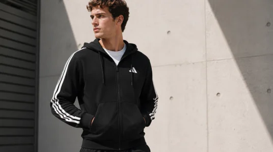 Chaqueta con capucha adidas de hombre Essentials French Terry