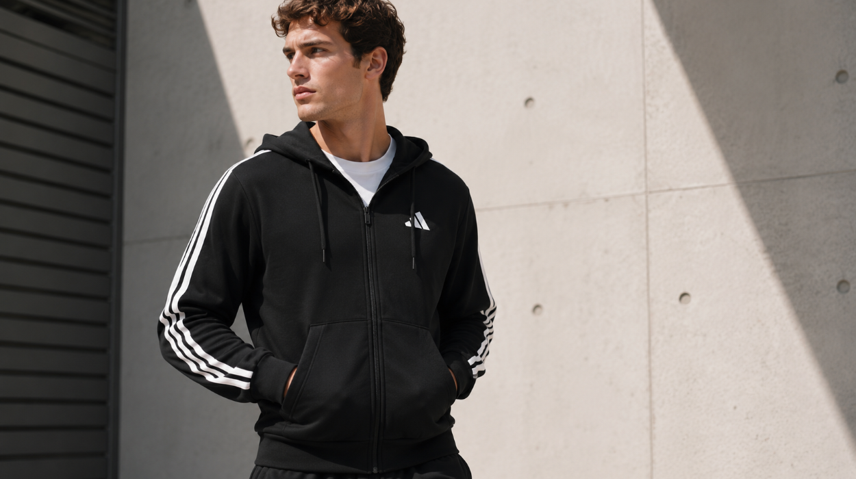Chaqueta con capucha Adidas Essentials French Terry para hombre