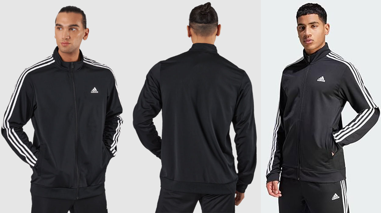 Chaqueta deportiva Adidas Essentials Warm-up 3-Stripes para hombre barata