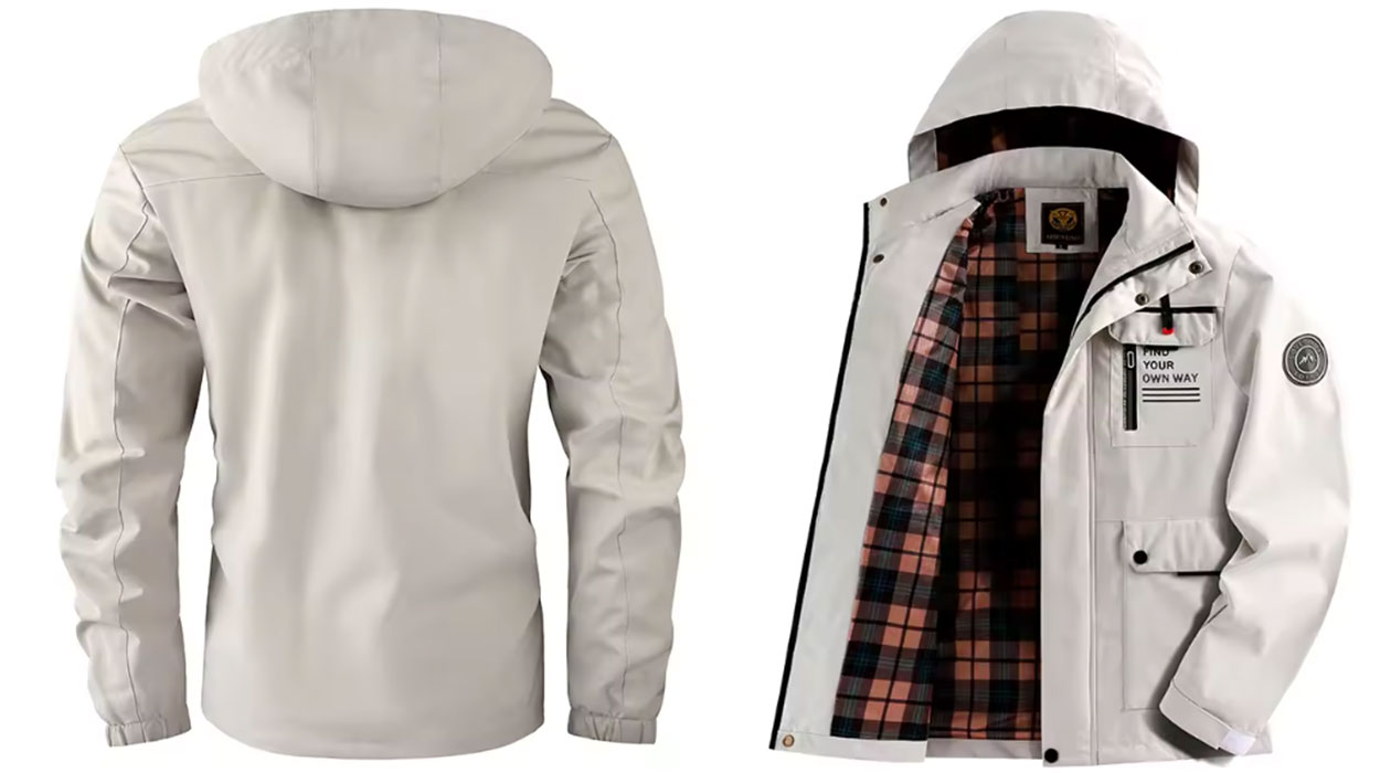 Chaqueta impermeable Chaifenko con capucha para hombre barata