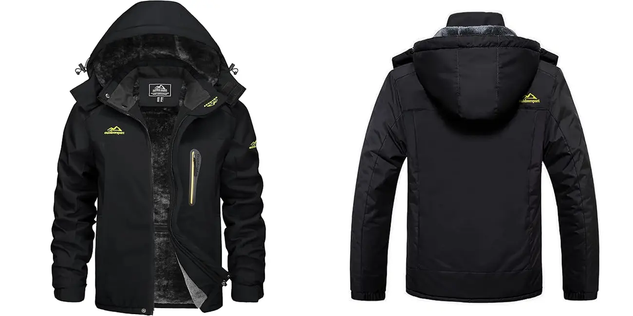 Chaqueta impermeable con forro KEFITEVD para hombre