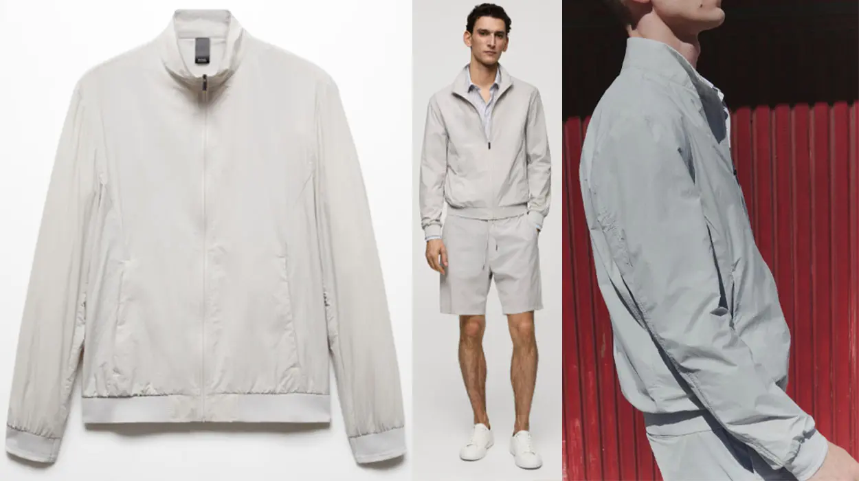 Chaqueta Mango Perfomance repelente al agua para hombre barata