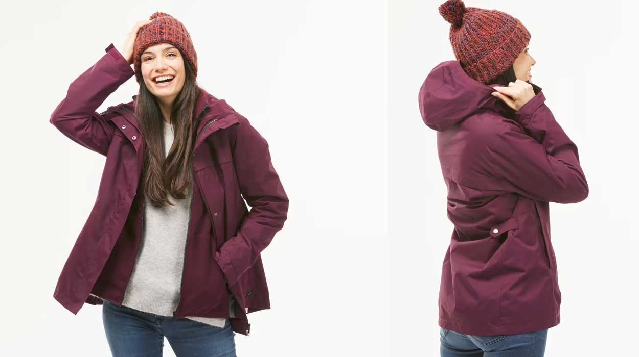 Chaqueta montaña Forclaz Travel 100 barata