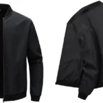 Chaqueta tipo bomber con cuello de béisbol