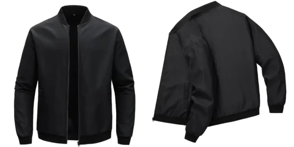 Chaqueta tipo bomber con cuello de béisbol