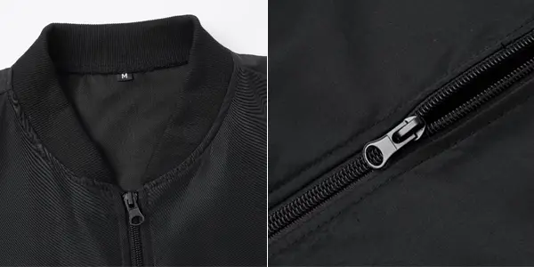 Chaqueta tipo bomber con cuello de béisbol