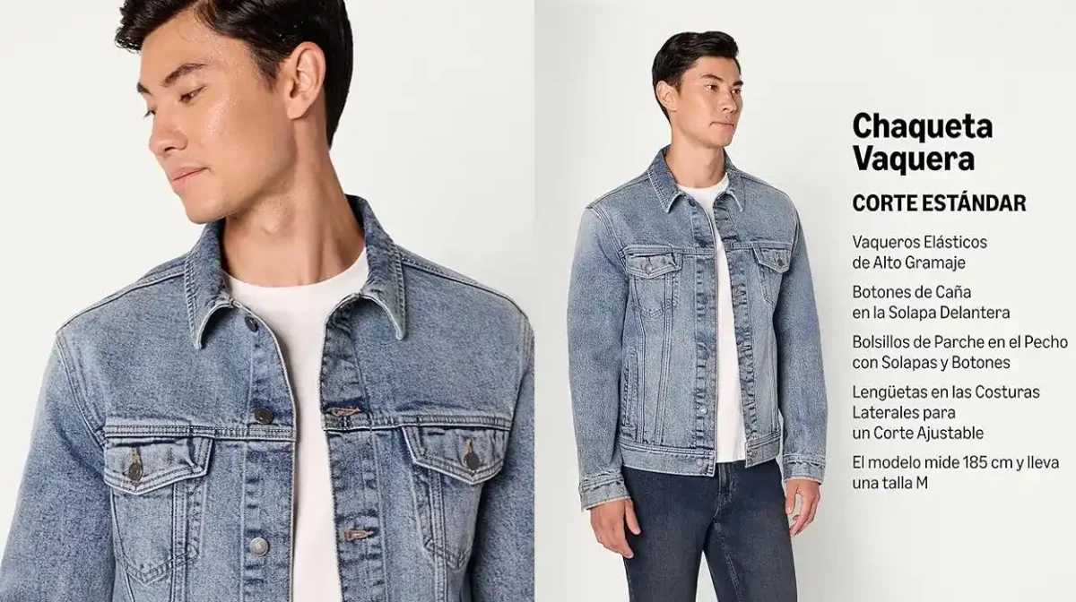 Renueva tus básicos gastando lo mínimo: Esta chaqueta vaquera Amazon Essentials para hombre cuesta sólo 23,02€ ¡TOP VENTAS!