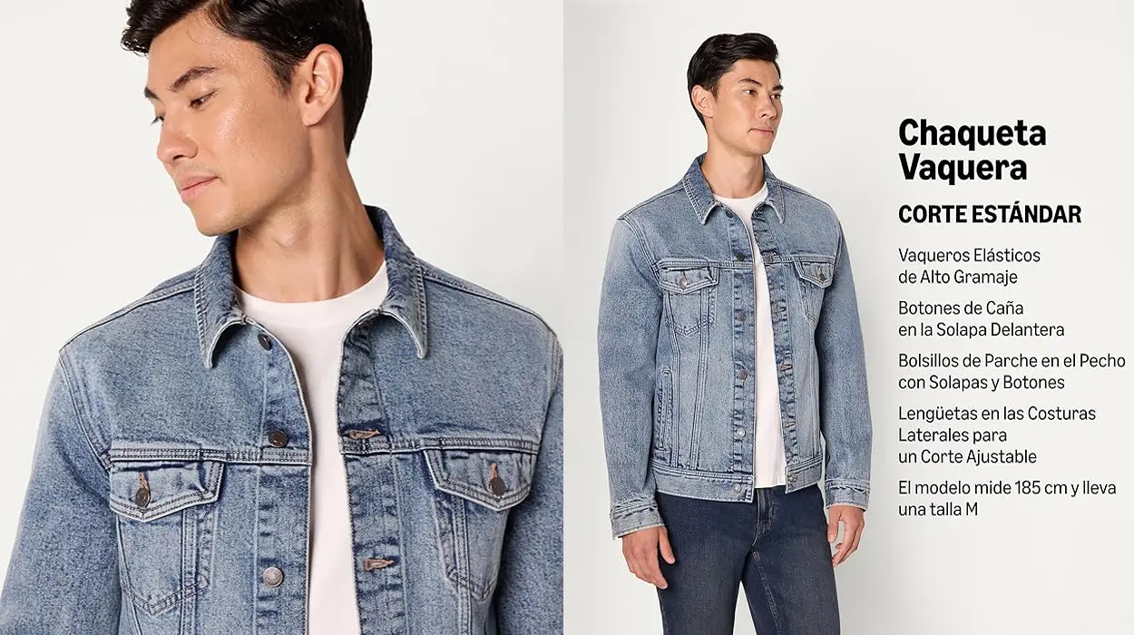chaqueta vaquera Amazon Essentials hombre