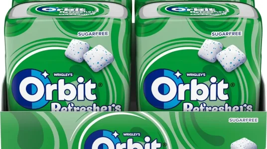 Orbit Refreshers: bote de chicles sin azúcar sabor hierbabuena, frescura inmediata en grageas